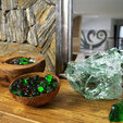 BROWN sklenené okrúhliaky/dekoračné kamene