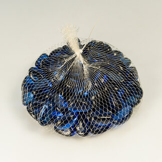 BLUE sklenené okrúhliaky/dekoračné kamene