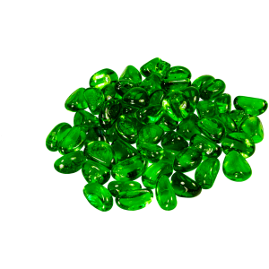 GREEN sklenené okrúhliaky/dekoračné kamene 4 GREEN sklenené okrúhliaky/dekoračné kamene